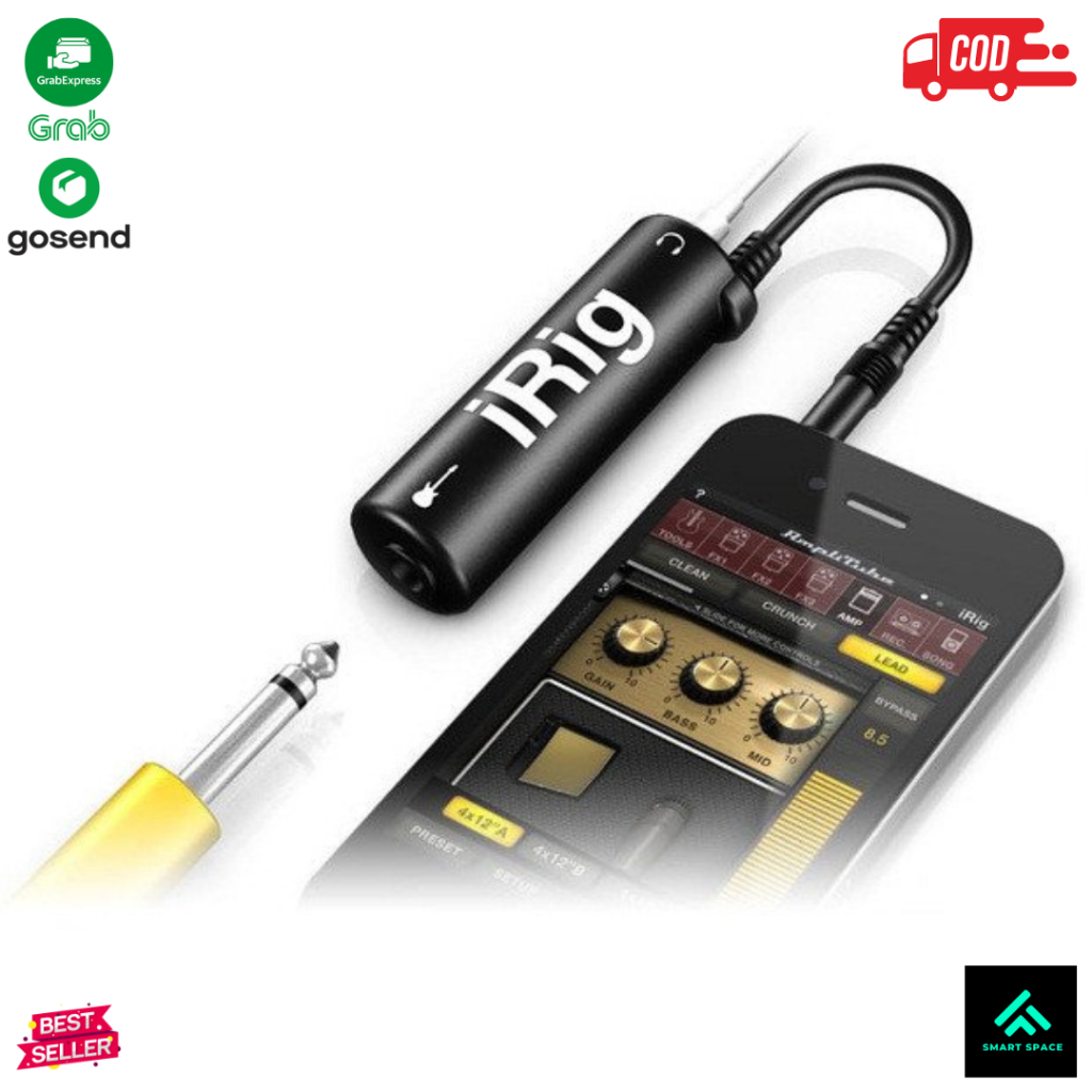 [SPCE] iRig AmpliTube Guitar Interface Adapter สําหรับ iPhone / iPod Touch / iPad - IRIG-0003 - Blac