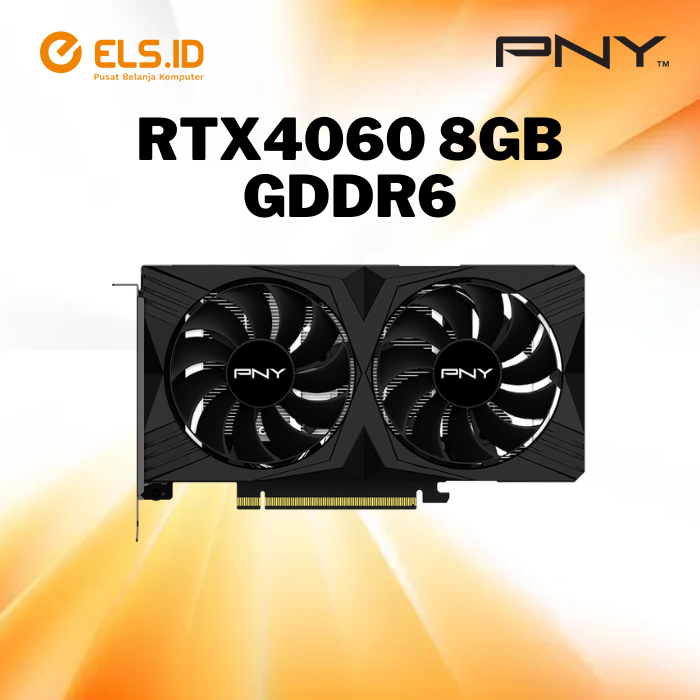 PNY GeForce RTX4060 พัดลมคู่ Verto 8GB