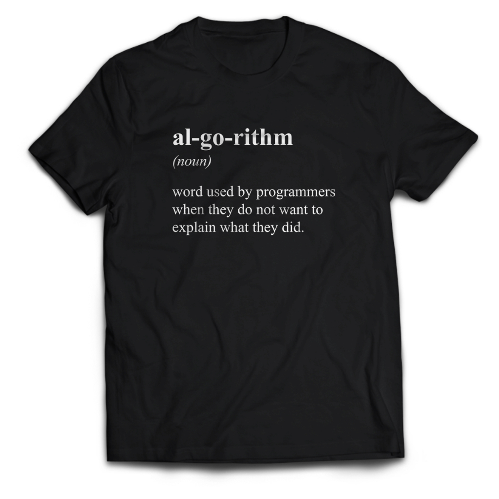 ALGORITHM Programmer เสื้อยืดผู้ชายผู้ใหญ่ Unisex Tops PakeKaos