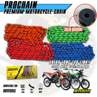 โซ่รถจักรยานยนต์ สีรุ้ง 140L KLX CRF DTRACKER SOLID BUSHING 415H 428H 520H 140L