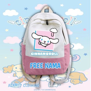 กระเป๋าเป้สะพายหลัง พิมพ์ลาย Cinnamoroll Sanrio Cinnammon สําหรับเด็กผู้ชาย และเด็กผู้หญิง