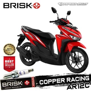 รถแข่งทองแดง AR12C Vario 150. หัวเทียน