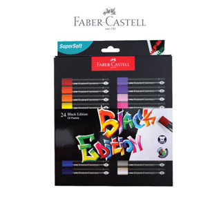 FABER CASTELL Faber-castell Black Edition น้ํามันพาสเทล รุ่น 24 สี 220024 ดินสอสี สีดํา รุ่น Castell Faber