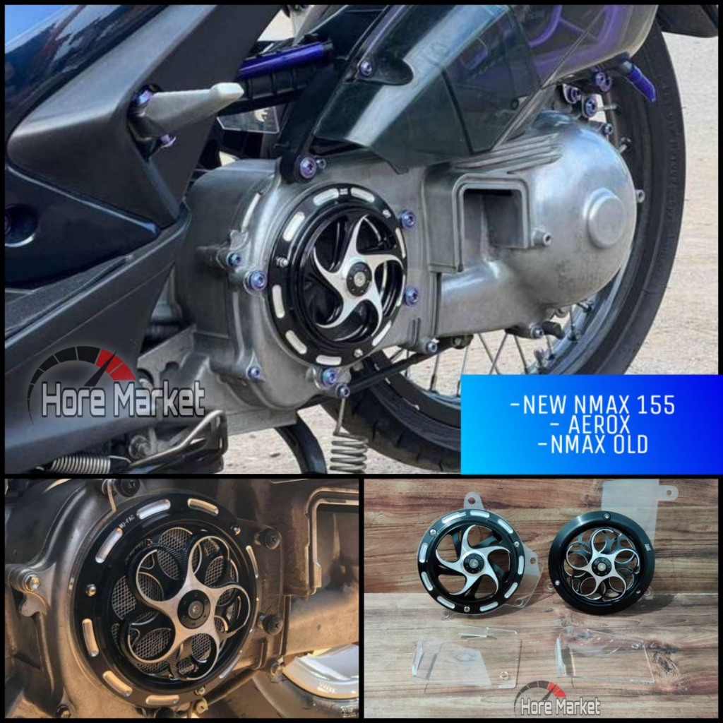 ฝาครอบพัดลม SPINNER CVT AKRILIC AEROX 155/NMAX 155 ใหม่ OLD/TURBO/LEXI 155 125 CYBER CITY CONNETED NVX VVA 2015 2016 2017 2018 2019 2020 2021 2022 2023