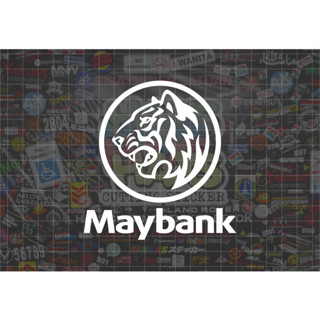 สติกเกอร์ตัด ลายเสือ Maybank V2 ขนาด 10 ซม. สําหรับรถจักรยานยนต์ รถยนต์