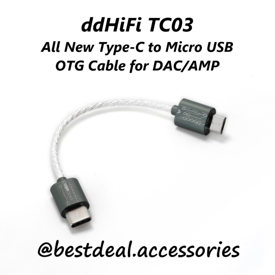DdHiFi TC03 ใหม่ Type-C ถึง Micro USB OTG สําหรับ DAC/AMP dd Hifi