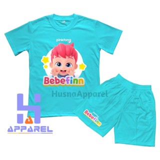 เสื้อยืด พิมพ์ลาย BEBEFINN PINKFONG สําหรับเด็ก