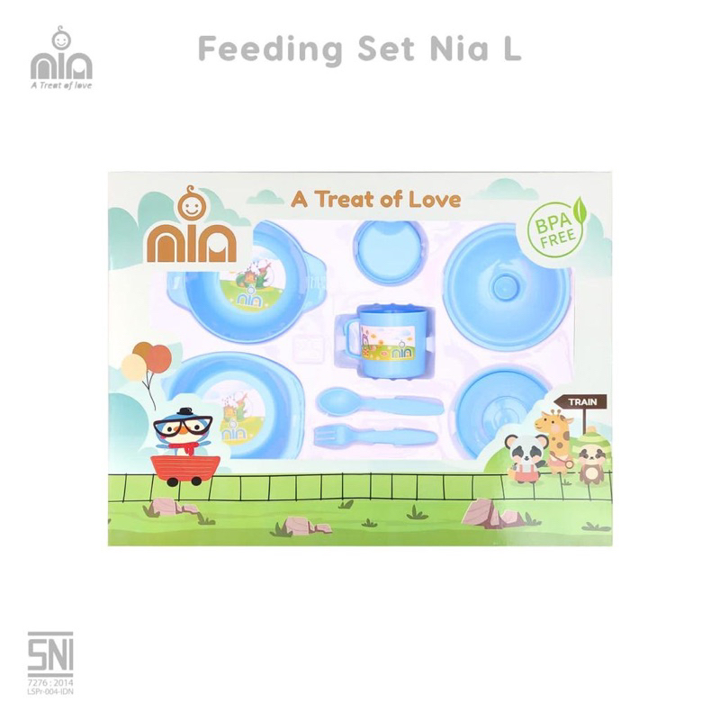 NIA-FEEDING SET ขนาดใหญ่ BABY EATING UTENSILS