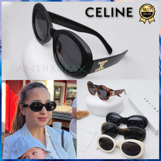 Celine แว่นกันแดด ทรงกลม แฟชั่นสําหรับผู้หญิง