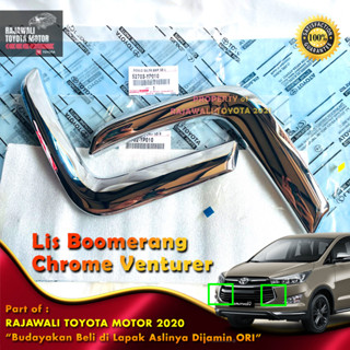 Lis Boomerang ใหม่ แท้ กระจังหน้ารถยนต์ โครเมี่ยม ซ้าย ขวา สําหรับ Toyota 52703 2-YP010