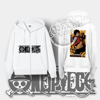 เสื้อแจ็กเก็ต เสื้อฮู้ดดี้ มีซิป ลาย One Piece gear 5 luffy สําหรับเด็กผู้ชาย