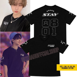 เสื้อยืด แขนสั้น พิมพ์ลาย straykids 5 star ga สไตล์เกาหลี