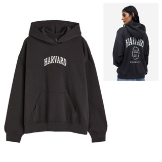 เสื้อกันหนาว มีฮู้ด ลาย Harvard