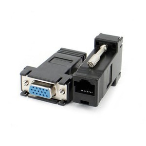 VGA Female to LAN CAT5 CAT6 RJ45 Network Cable Adapter Connector