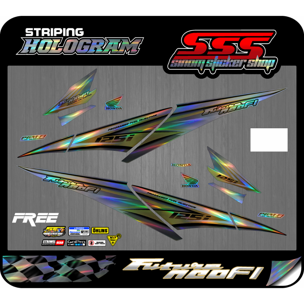 Supra X 125 Hologram Variation Striping Sticker Future Neo FI Motif