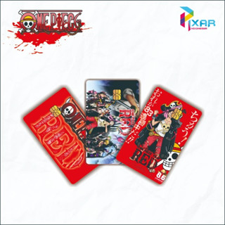 Atm SIM KTP E-MONEY CARD สติกเกอร์ป้องกันรอย ลายอนิเมะ ONE PIECE RED เคลือบสารกันรอยขีดข่วน