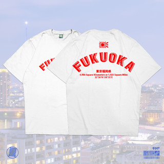 เสื้อยืด ลายการ์ตูนอนิเมะ Fukuoka Japan City Street Pop สไตล์ญี่ปุ่น