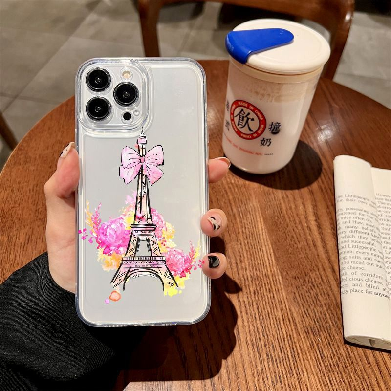 GG56 กรณี paris motif สําหรับ Vivo T1 V20 V20se V23 V23e V25 V25e Pro V27 V27e Y02 Y02s Y03 Y1s Y12 