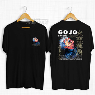 เสื้อยืด ผ้าฝ้าย พิมพ์ลายอนิเมะ Gojo SATORU AWAKENING Jujutsu Kaisen สไตล์ญี่ปุ่น ฮาราจูกุ สตรีท สําหรับผู้ชาย และผู้หญิง ยุค 30