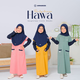 ชุดเดรสโปโล Anak Daily Polos - Hawa Dress Daily by Ammarkids