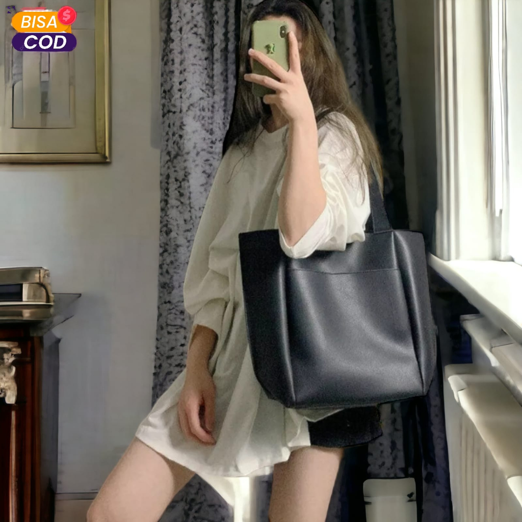 Zara Shopper Minimalist Totebag Bag กระเป๋าสะพาย/กระเป๋าสะพายผู้หญิง ใหม่ 2022