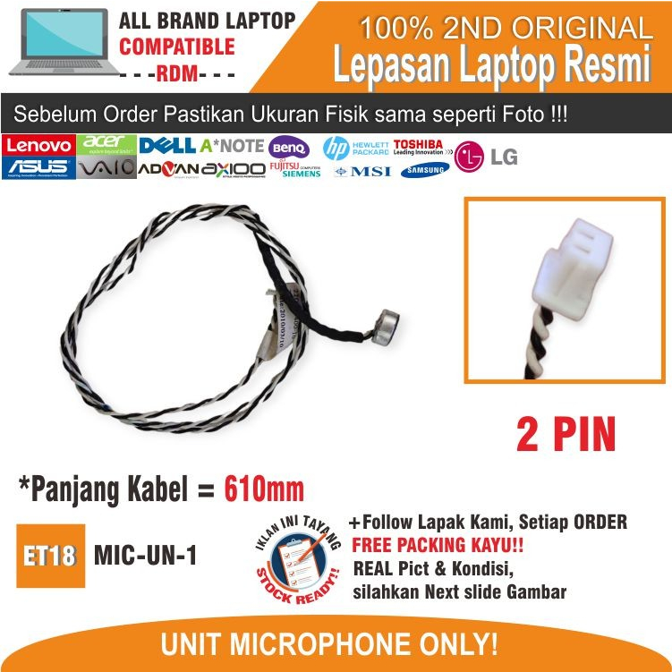 ET18 MIC-UN-1 ไมโครโฟน MIC INPUT POSITIVO Neo Pc 4100 22G400400-10