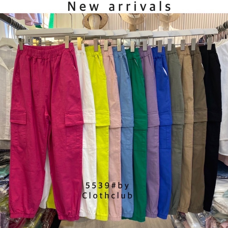 CARGO JOGGER 5539 LINEN PREEYA CLOSET / CARGO LINEN PANTS PREEYA BANGKOK BRAND