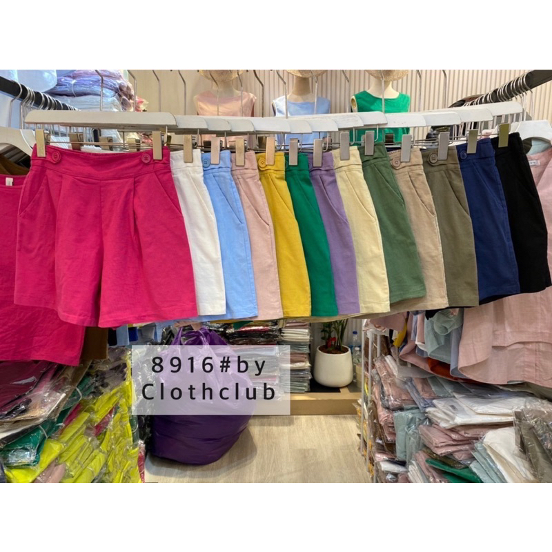 BUTTON SHORT 9816 LINEN PREEYA CLOSET BANGKOK BRAND / PREEYA BKK LINEN SHORTS