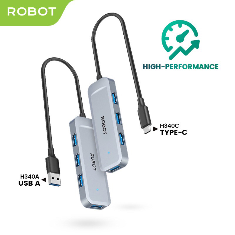 ROBOT USB Hub H340A / H340C 4 พอร์ต USB 3.0 ประสิทธิภาพสูง - รับประกัน 1 ปี