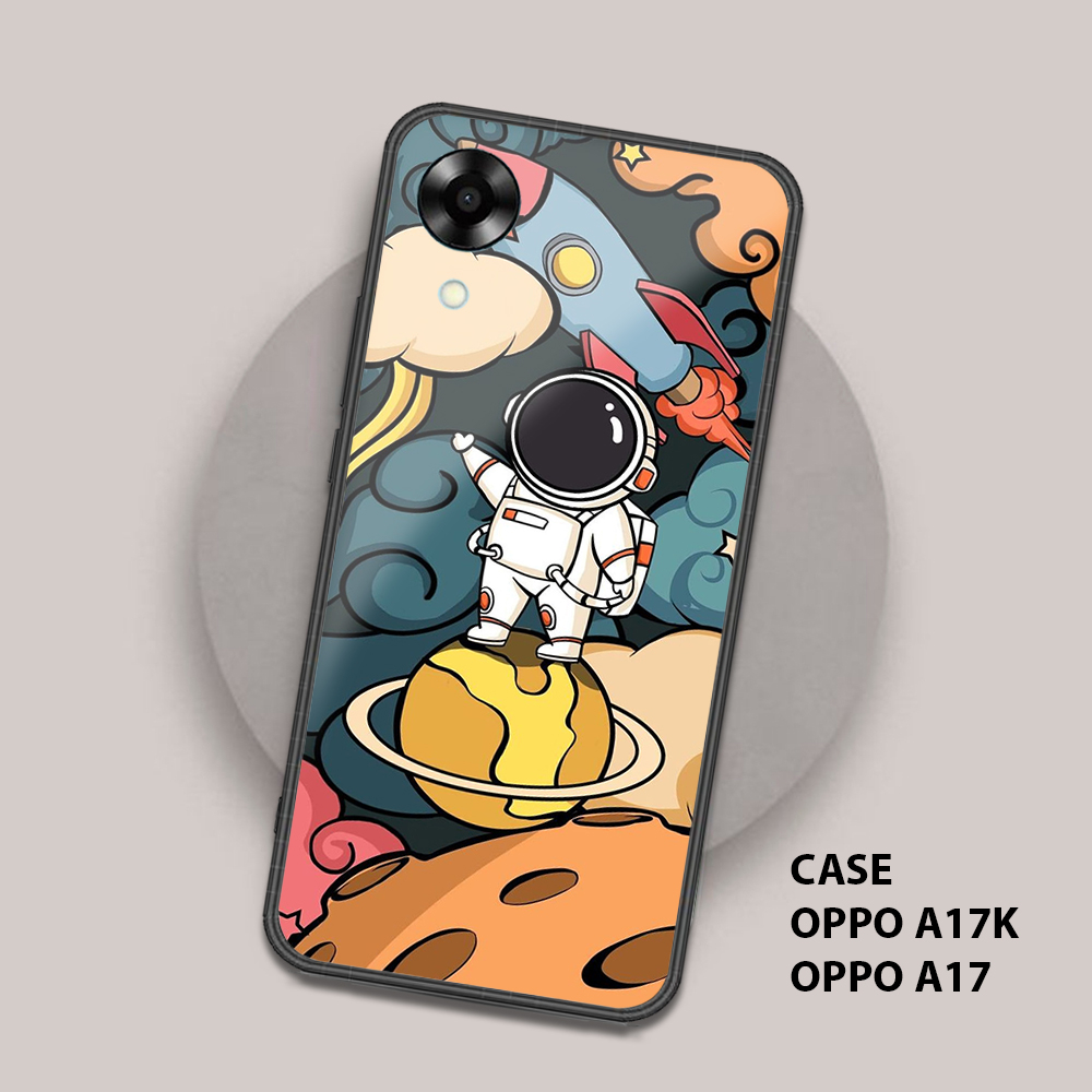 เคส OPPO A17K / A17 - เคสแฟชั่น 005 Hardcase 2D Glossy - เคสเงา - เคสโทรศัพท์ Hp Glass Handphone Cov