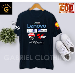 เสื้อยืดโพลีเอสเตอร์ พิมพ์ลาย Distro MotoGP SponsorCorse, LENOVO, DUCATI สําหรับผู้ชาย และผู้หญิง -1222