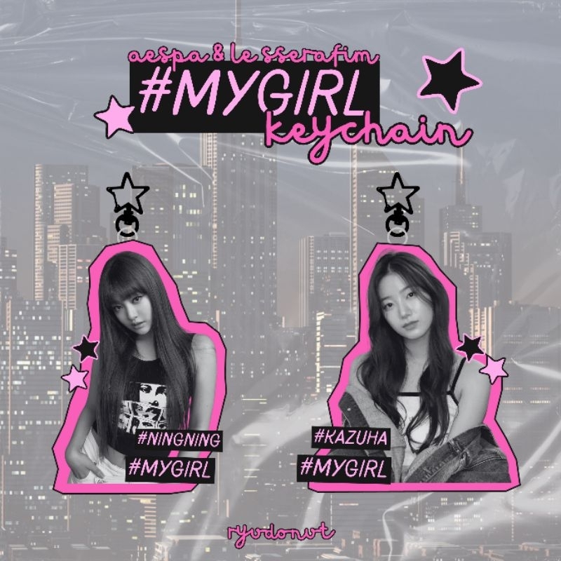[PO] AESPA & LE SAFIM MYGIRL KEYCHAIN