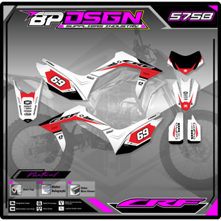 สติกเกอร์ ลาย STRIPING CRF 150 L SEMI FULL DECAL - STRIPING DECAL CRF 150 L - STICKER CRF 013 สําหรับตกแต่งรถจักรยานยนต์