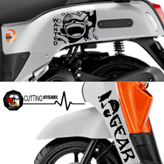 สติกเกอร์ ลายการ์ตูน ONEFIECE GEAR 5 STICKER ONEFIECE พร้อมสายคล้อง สําหรับตกแต่งรถจักรยานยนต์ รถไฟ ชุดเดียว SCF.340
