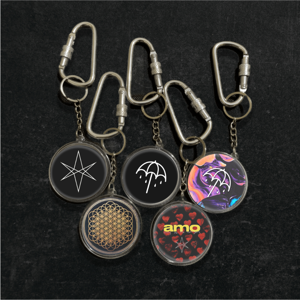 Gantungan พวงกุญแจอะคริลิค BMTH Carabiner Series Bring Me The Horizon พวงกุญแจวง