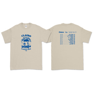 Clairo - SUMMER TOUR 2023 เสื้อยืด (ด้านหน้าและด้านหลัง)