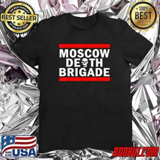 Moscow DEATH BRIGADE เสื้อยืดลําลอง แขนสั้น มีฮู้ด สําหรับผู้ชาย ผู้หญิง