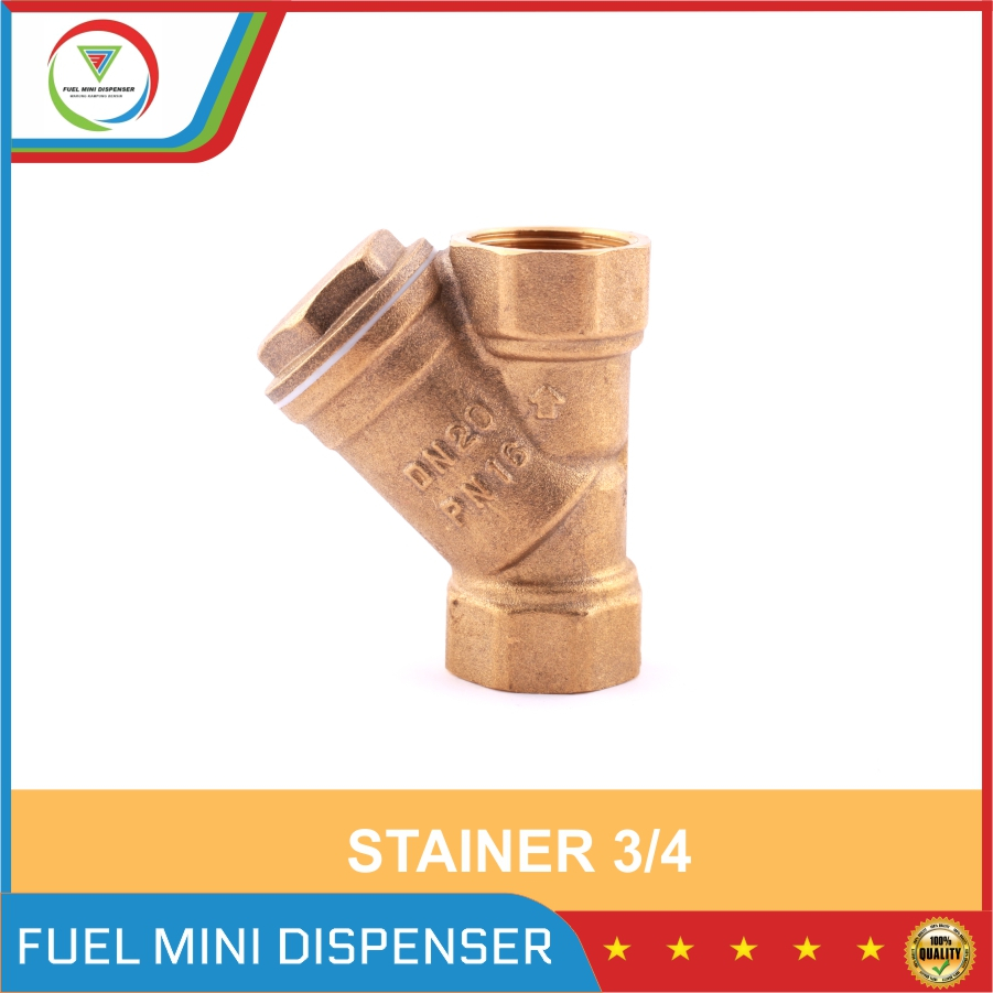 Y Strainer Valve YStrainer Stainer Strainer Y Brass 3/4" ขนาด 3 ต่อ 4 Pertamini Pom Mini ติดตั้ง