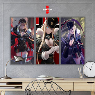 โปสเตอร์ไม้ ลาย Baryon AZUR LANE BISMARK ขนาด 15x30 ซม. สําหรับแขวนตกแต่งผนังบ้าน