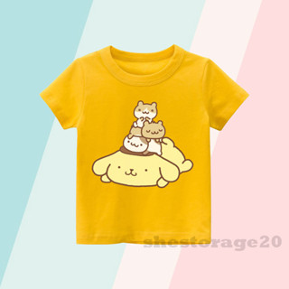 เสื้อยืด พิมพ์ลาย Pompompurin คุณภาพดี สําหรับเด็ก