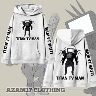 เสื้อแจ็กเก็ตกันหนาว มีฮู้ด ลาย Titan TV Man Skibidi สําหรับเด็กผู้ชาย และเด็กผู้หญิง