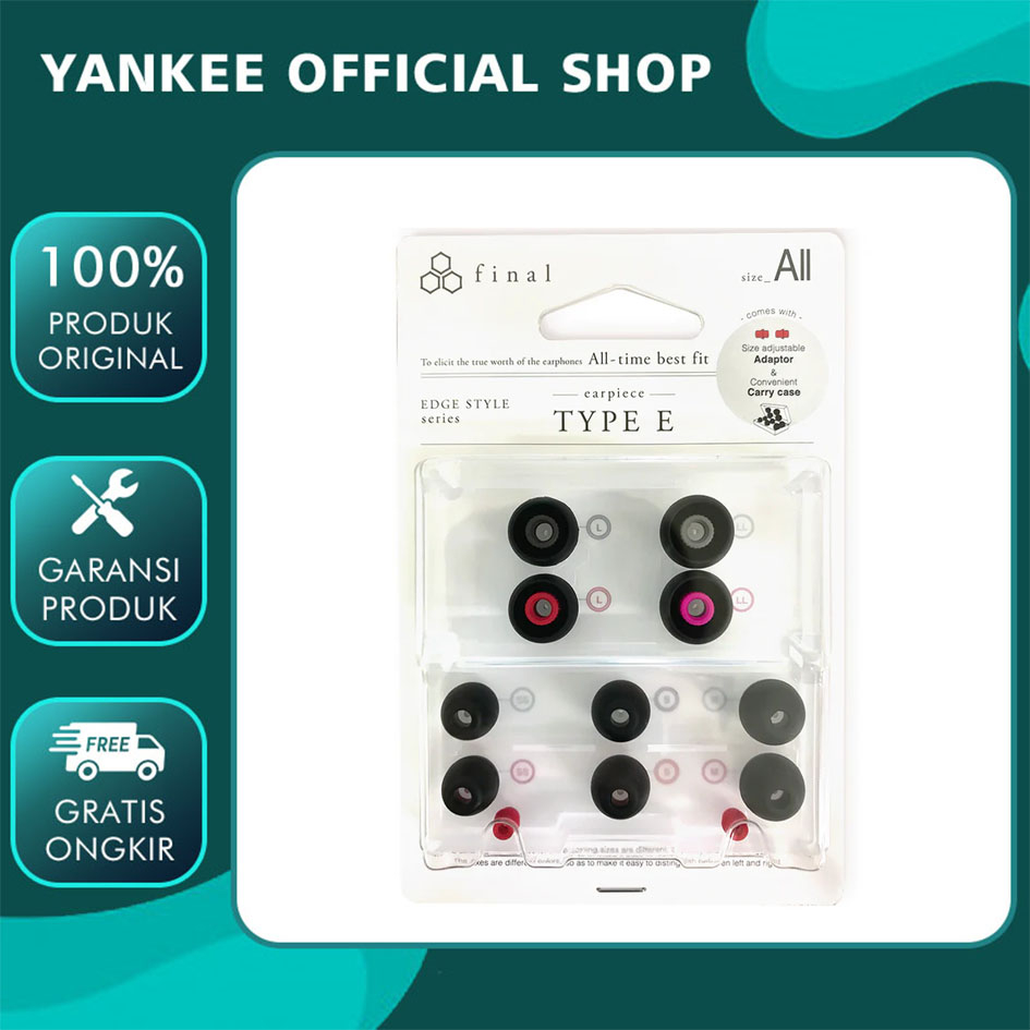 FINAL AUDIO TYPE E จุกหูฟังซิลิโคนอ่อนนุ่มระดับพรีเมียมสําหรับหูฟังชนิดใส่ในหู