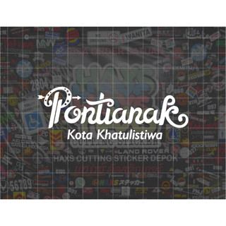 สติกเกอร์ตัด Pontianak Equator City ขนาด 10 ซม. สําหรับรถจักรยานยนต์ รถยนต์