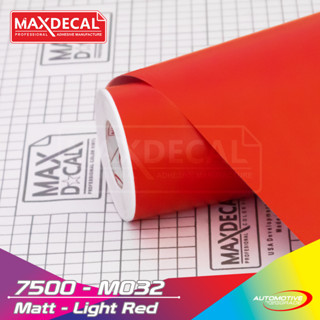 Maxdecal 7500 M032 สติกเกอร์ไวนิล เนื้อแมตต์ สีแดงอ่อน ขนาด 45 ซม. x 15 ม.