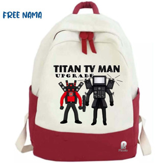 Titan TV MAN UPGRADE UNISEX กระเป๋าเป้สะพายหลัง กระเป๋านักเรียน (ฟรีชื่อ)