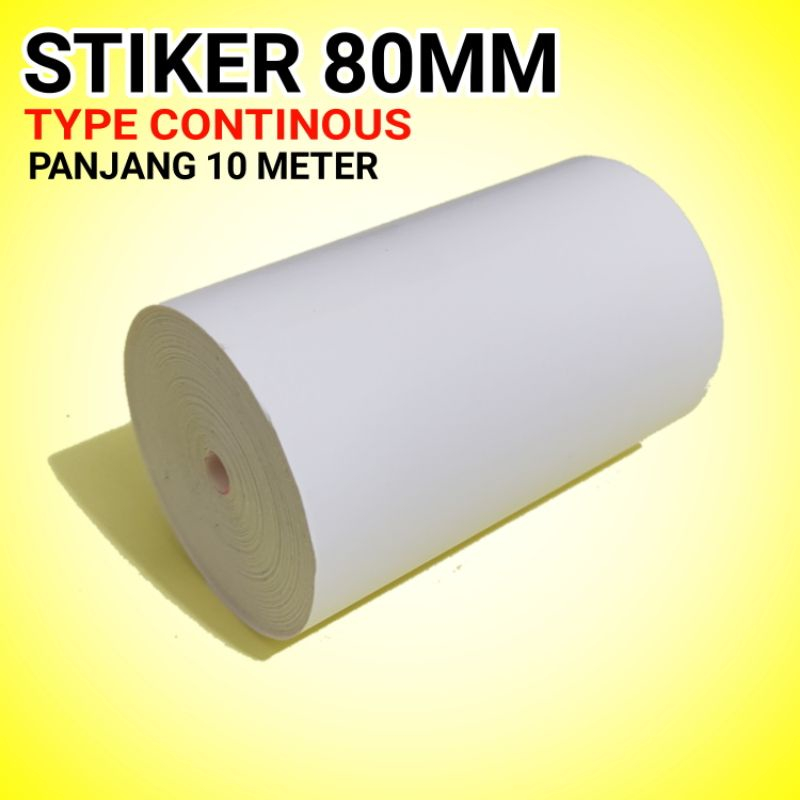 กระดาษความร้อนสติกเกอร์ฉลาก 80 มม.ความยาว 10 เมตร Continuous 80 มม.X 10 เมตรความหนา - Thermal Sticker Label/Label 80mm x 40mm - 100x100 - 76x100 - 78x100