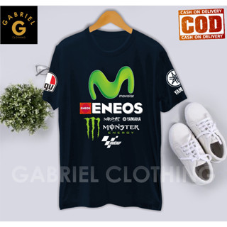 เสื้อยืดโพลีเอสเตอร์ พิมพ์ลาย Sponsored MotoGP Distro Movistar ENEOS MONSTER สําหรับผู้ชาย และผู้หญิง -1222