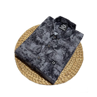 เสื้อเชิ้ต แขนสั้น พิมพ์ลาย สําหรับผู้ชาย