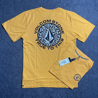 เสื้อยืด ลาย Amd 910 VOLCOM ID SURFING STORE สีเหลือง สําหรับผู้ชาย