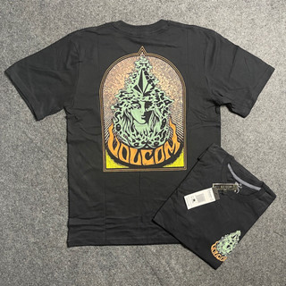 เสื้อยืด พิมพ์ลาย Amd 912 VOLCOM สีดํา สําหรับผู้ชาย